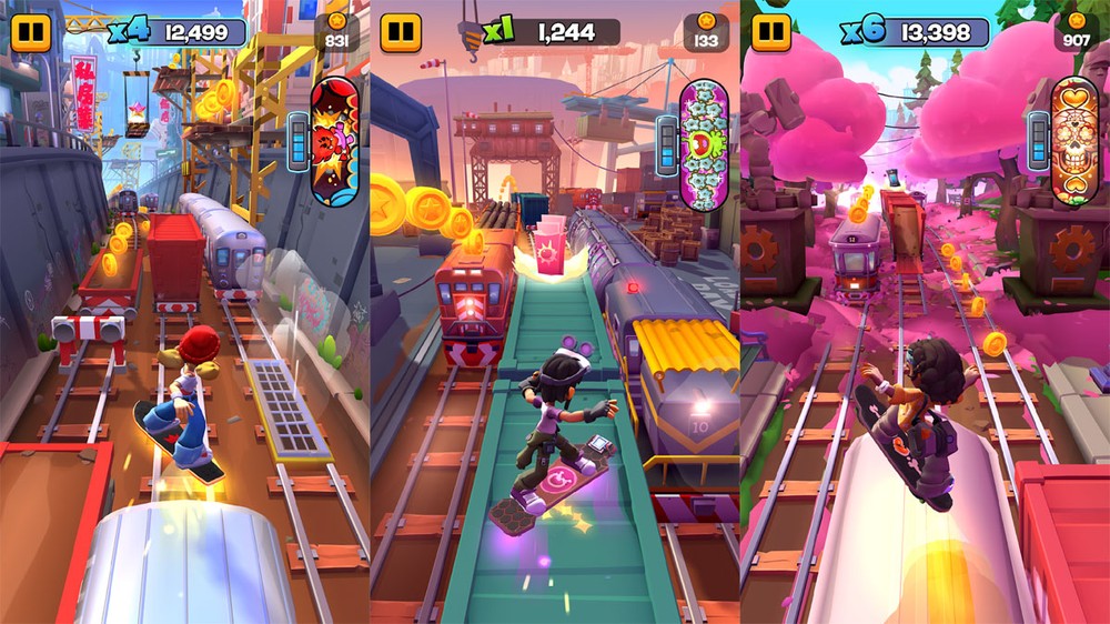 Subway Surfers City mantém o estilo de gameplay do jogo original e traz novidades — Foto: Reprodução/Google Play Store