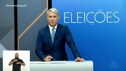 Debate entre candidatos ao governo de RO: terceiro bloco foi de tema livre.