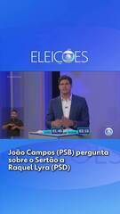 Debate PE: João Campos (PSB) pergunta sobre o Sertão a Raquel Lyra (PSD)