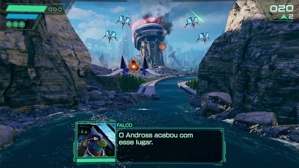 Star Fox chegou ao Nintendo Switch 2 com legendas e dublagem em português — Foto: Reprodução/Nintendo