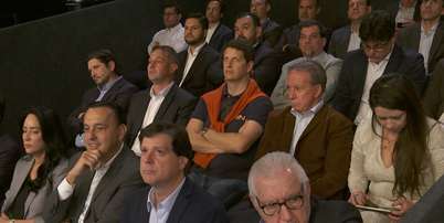 Salles marcou presença após desistir de candidatura ao Senado Foto: Reprodução/TV Globo