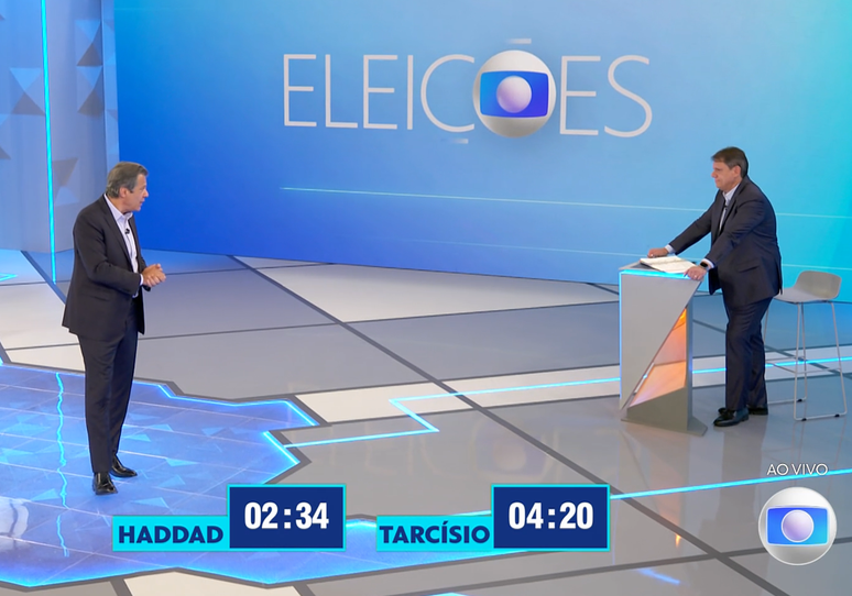 Tarcísio compara Haddad a Pinóquio durante debate: 'Você me lembra aquele personagem que quando mentia, o nariz crescia'