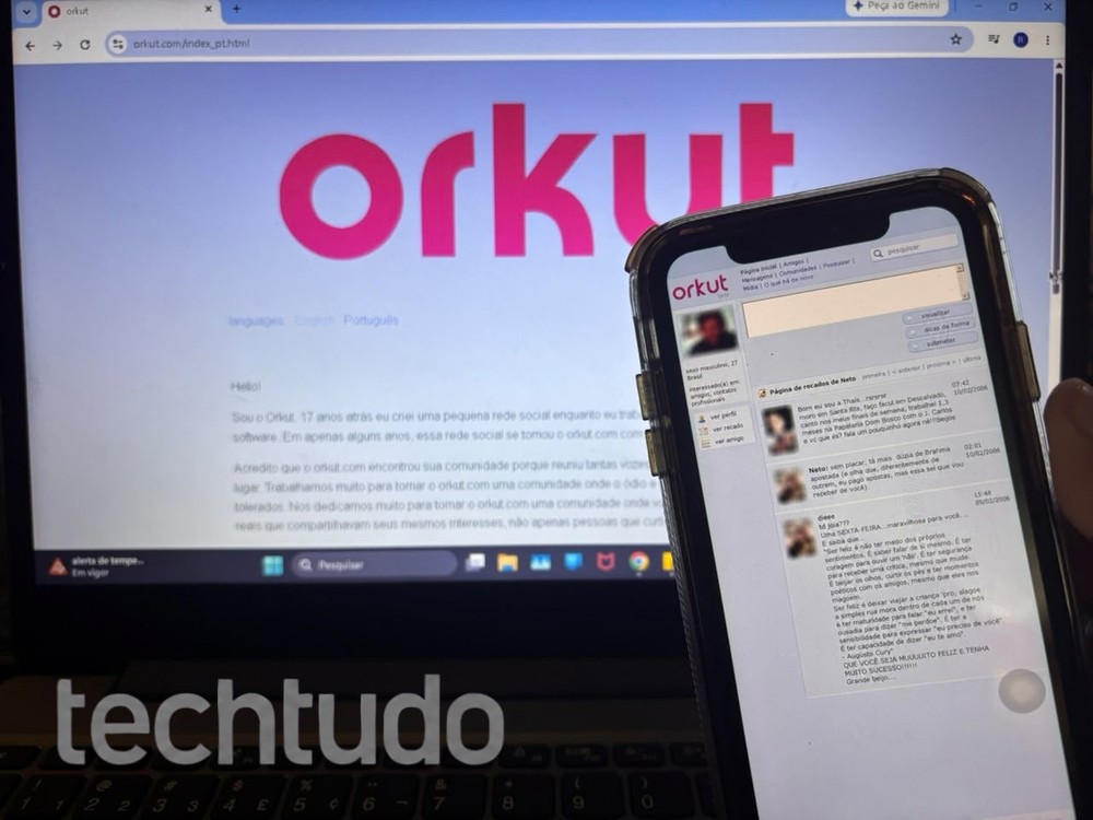 Orkut saiu do ar em 2014, mas recursos como scraps continuam na memória de quem acompanhou a rede social nos anos 2000 — Foto: Raphael Alves/TechTudo