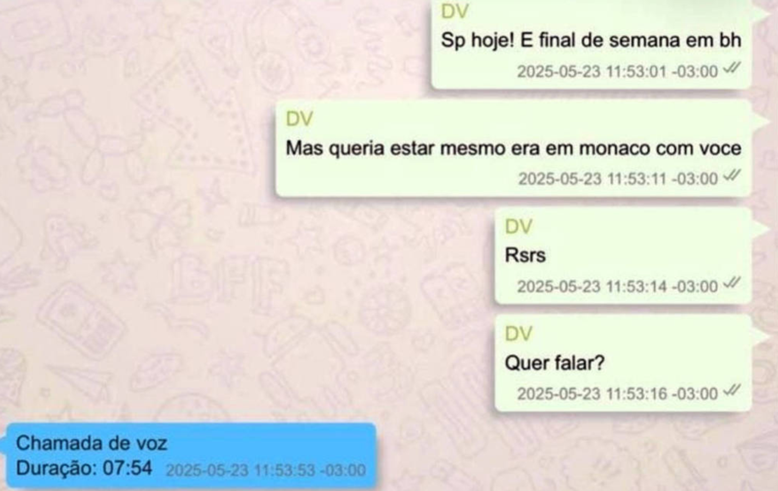 Troca de mensagens entre Vorcaro e Hugo Motta