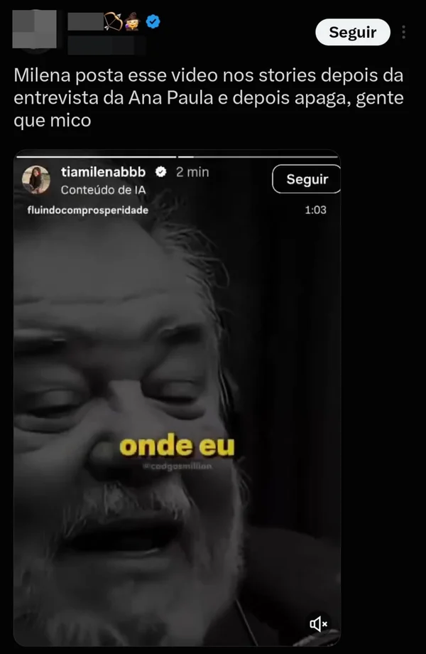 "Valorizo as que são leves", afirma Tia Milena sobre amizades pós-BBB