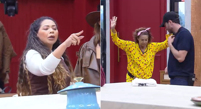 Darlin Ferrattry joga água em Giovanna Gold e avisa que a poeira vem depois: ‘Chumbo trocado não dói!’
