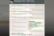Troca de mensagens entre Fábio Faria e Daniel Vorcaro sobre almoço em Campos do Jordão para Alexandre de Moraes