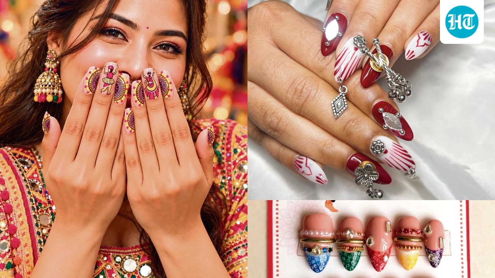 Série de drops glam com a HT City | Prepare suas unhas para o Navratri com essas press-on nails em alta