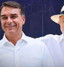Flávio Bolsonaro e Lula se enfrentam no segundo turno das eleições 2026 Foto: Arte/Estadão / Estadão