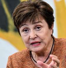 "Agora temos uma economia mundial que está apoiada numa única perna: a da inteligência artificial", disse a diretora-gerente do FMI, Kristalina Georgieva Foto: DW / Deutsche Welle