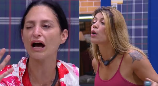 Tina Calamba sobe em cima da mesa durante treta com Daniel Erthal e dispara: “Você queria me beijar”
