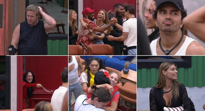 Tina Calamba sobe em cima da mesa durante treta com Daniel Erthal e dispara: “Você queria me beijar”